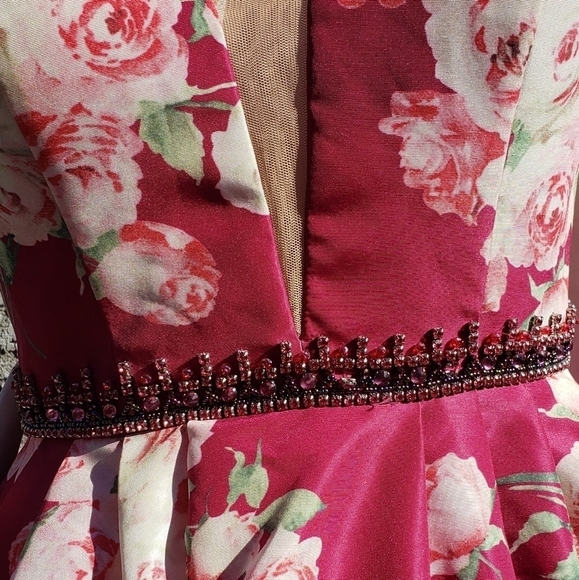 Sherri Hill 32321 Floral Print Short Dress - Picture 3 of 14